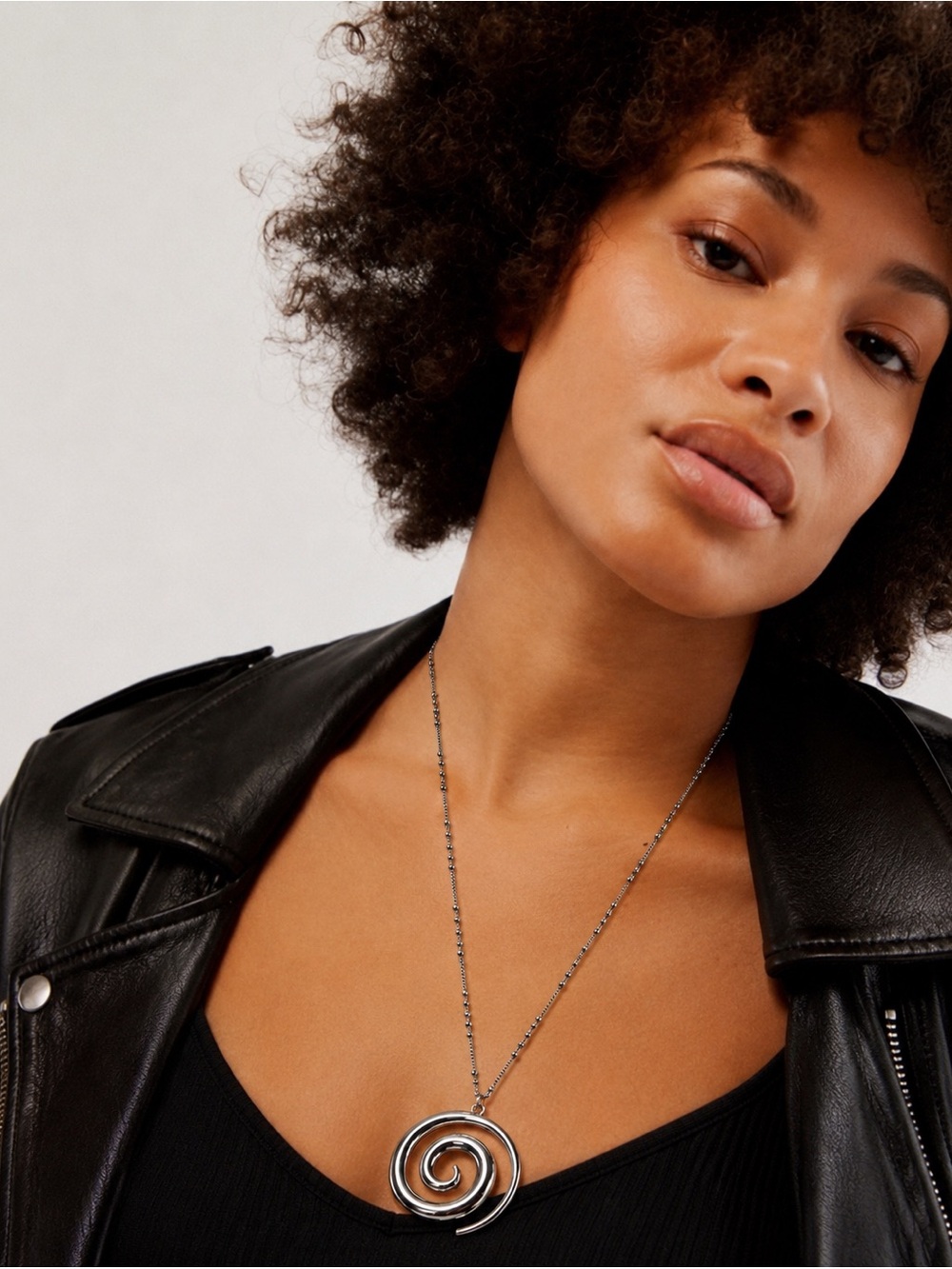 Free People Spiral Metal Lala Pendant Necklace - Picture 6 of 6